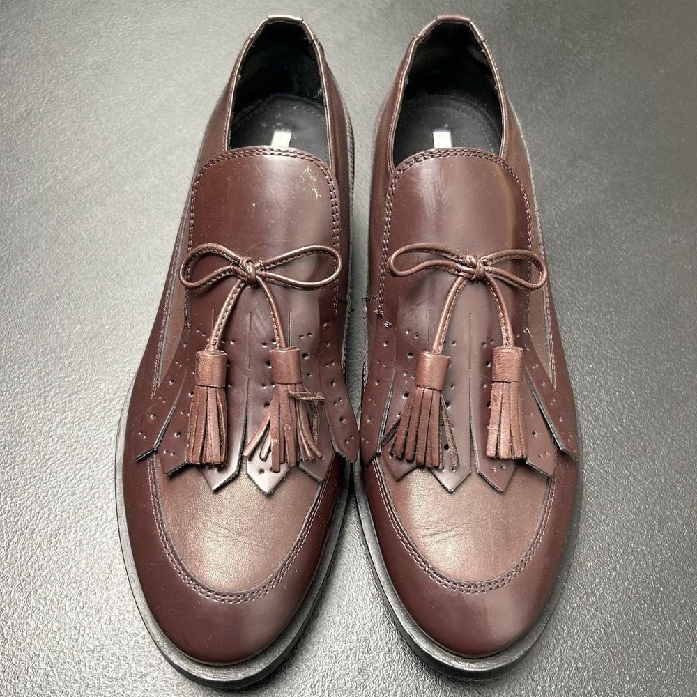 GEOX Espira Brown Leather Loafers  - Men's Size 7 Shoes